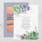 Waterverf Cactus Succulents Celebration of Life Kaart (Voorkant / Achterkant)