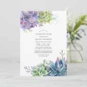 Waterverf Cactus Succulents Celebration of Life Kaart (Staand voorkant)