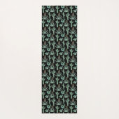 Waterverf Cactus Succulents Desert Pattern Black Yogamat (Achterkant)