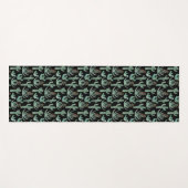 Waterverf Cactus Succulents Desert Pattern Black Yogamat (Voorkant (horizontaal))