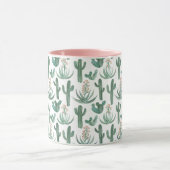 Waterverf Cactus & Succulents Desert Pattern Pink Mok (Midden)