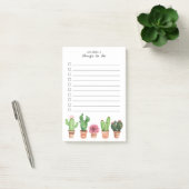Waterverf Cactus Succulents Floral Blush Post-it® Notes (Kantoor)