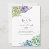 Waterverf Cactus Succulents Sip and See Kaart (Voorkant)