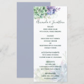 Waterverf Cactus Succulents Wedding Menu (Voorkant / Achterkant)