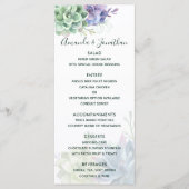 Waterverf Cactus Succulents Wedding Menu (Voorkant)