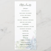 Waterverf Cactus Succulents Wedding Program Programmakaart (Achterkant)