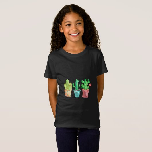 Waterverf Cactus T-shirt (Voorkant volledig)