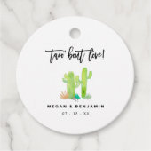 Waterverf Cactus Taco Over Liefde Bruiloft Bedankjes Labels (Voorkant)