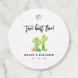 Waterverf Cactus Taco Over Liefde Bruiloft Bedankjes Labels