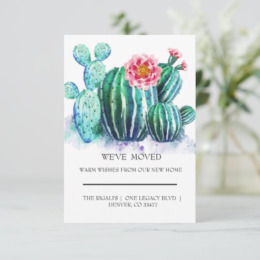 waterverf Cactus thuisbeweging (Staand voorkant)