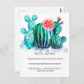 waterverf Cactus thuisbeweging Briefkaart (Voorkant / Achterkant)