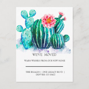 waterverf Cactus thuisbeweging Briefkaart