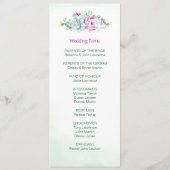 Waterverf Cactus Trouwprogramma's Programmakaart (Achterkant)