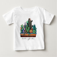 Waterverf cactus tuin in potten
