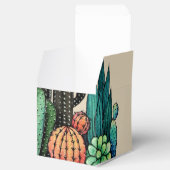 Waterverf cactus tuin in potten bedankdoosjes (Geopend)