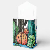 Waterverf cactus tuin in potten bedankdoosjes (Geopend)