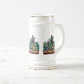 Waterverf cactus tuin in potten bierpul (Voorkant rechts)