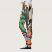 Waterverf cactus tuin in potten leggings (Links)