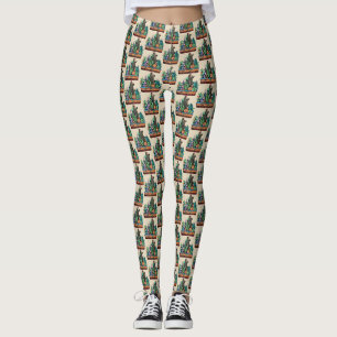 Waterverf cactus tuin in potten leggings