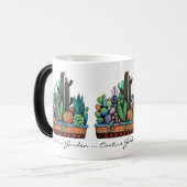 Waterverf cactus tuin in potten magische mok (Voorkant links)