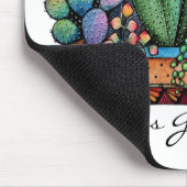 Waterverf cactus tuin in potten muismat (Hoek)