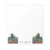 Waterverf cactus tuin in potten notitieblok (Voorkant)