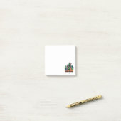 Waterverf cactus tuin in potten post-it® notes (Op bureau)