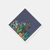 Waterverf cactus tuin in potten servet (Hoek)