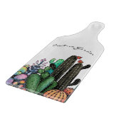 Waterverf cactus tuin in potten snijplank (Hoek)