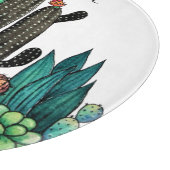 Waterverf cactus tuin in potten snijplank (Hoek)