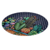 Waterverf cactus tuin in potten snijplank (Hoek)