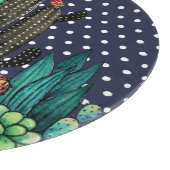 Waterverf cactus tuin in potten snijplank (Hoek)