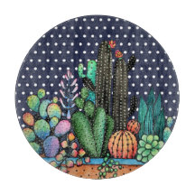 Waterverf cactus tuin in potten