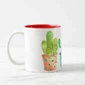 Waterverf Cactus Tweekleurige Koffiemok (Links)
