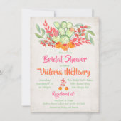 Waterverf Cactus van het Mexicaanse Vrijgezellenfe Kaart (Voorkant)