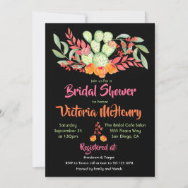 Waterverf Cactus van het Mexicaanse Vrijgezellenfe Kaart