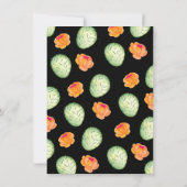 Waterverf Cactus van het Mexicaanse Vrijgezellenfe Kaart (Achterkant)