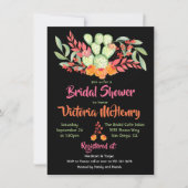 Waterverf Cactus van het Mexicaanse Vrijgezellenfe Kaart (Voorkant)