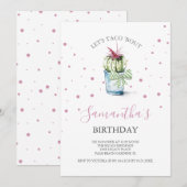 Waterverf Cactus verjaardagsuitnodigingen online Kaart (Voorkant / Achterkant)