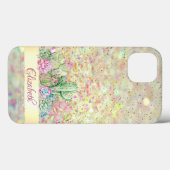 Waterverf Cactus,Vetplant Glitter Bokeh Case-Mate iPhone Case (Achterkant (horizontaal))