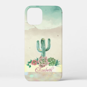 Waterverf Cactus,Vetplant Verfsplash Case-Mate iPhone Case