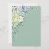 Waterverf Cactus vetplanten Bewaar de datum Save The Date (Achterkant)