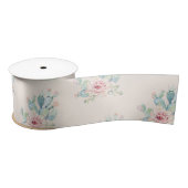 Waterverf Cactus vetplanten inpakpapier Satijnen Lint (Spoel)