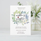 Waterverf Cactus, vetplanten Stippen Receptie Kaart (Staand voorkant)