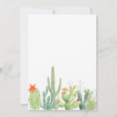 Waterverf Cactus Virtual Baby shower Kaart (Achterkant)