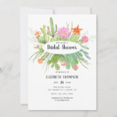 Waterverf Cactus Vrijgezellenfeest Kaart (Voorkant)