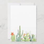 Waterverf Cactus Vrijgezellenfeest Kaart (Achterkant)