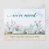 Waterverf Cactus We hebben Briefkaart verplaatst (Voorkant)