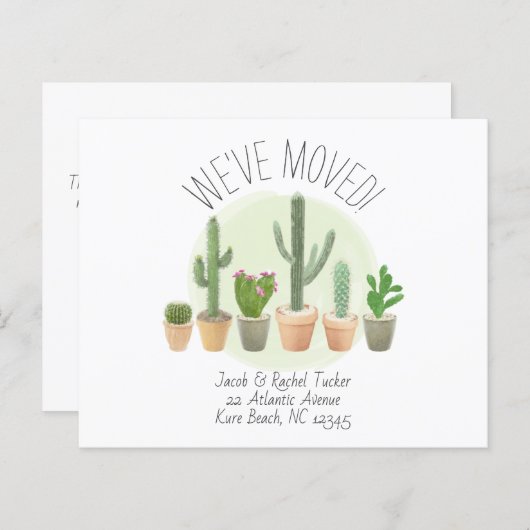 Waterverf Cactus We hebben de aankondiging verplaa (Voorkant / Achterkant)