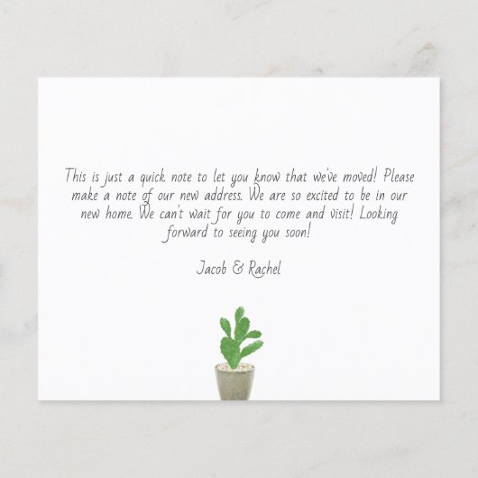 Waterverf Cactus We hebben de aankondiging verplaa (Achterkant)